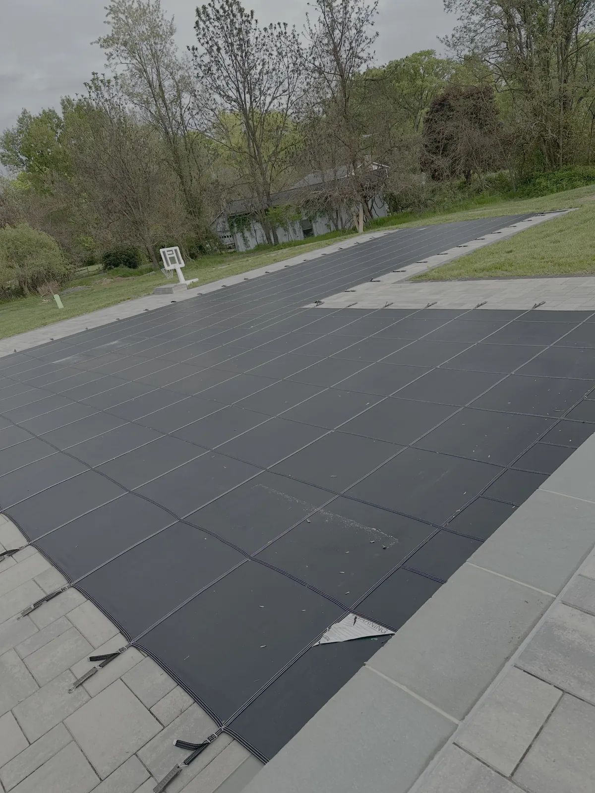 Pool cover cleaning and deck power washing service